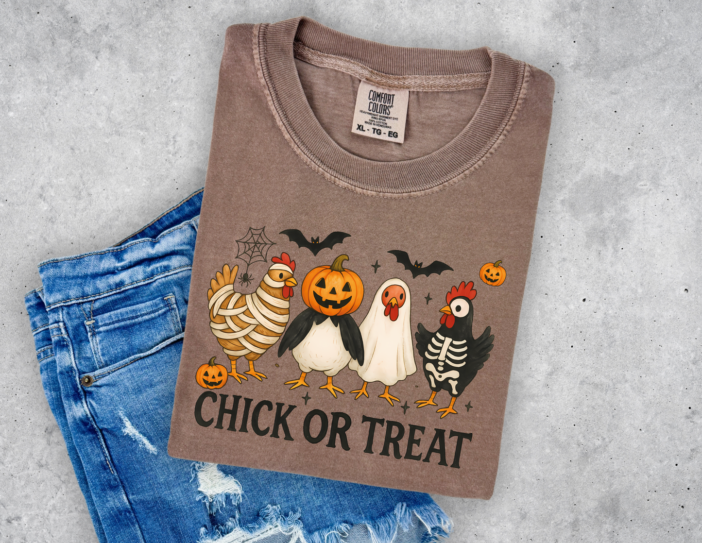 Chick or Treat - Funny Halloween Chicken T-Shirt