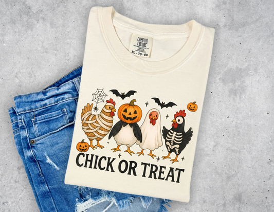 Chick or Treat - Funny Halloween Chicken T-Shirt
