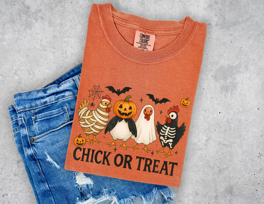 Chick or Treat - Funny Halloween Chicken T-Shirt